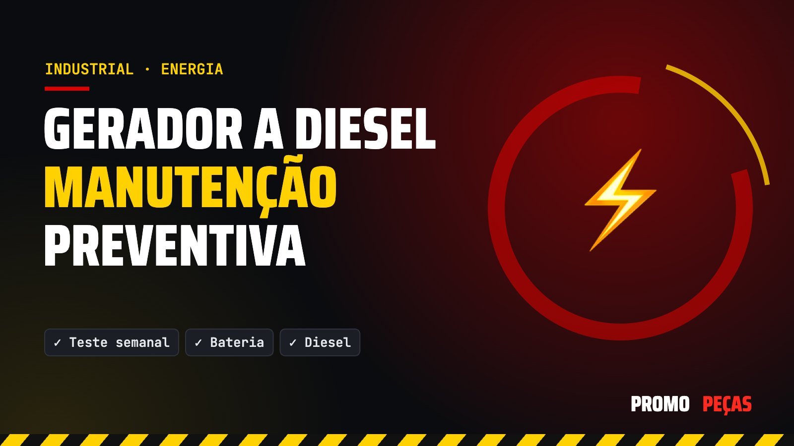 Gerador a diesel: plano de manutenção preventiva e as peças que mais desgastam