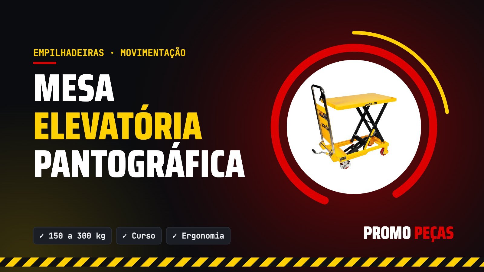 Mesa elevatória pantográfica hidráulica: como escolher capacidade e altura