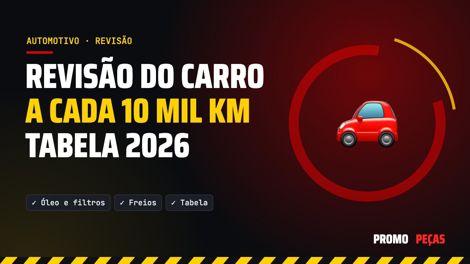 Revisão do carro: o que verificar e trocar a cada 10 mil km (tabela 2026)