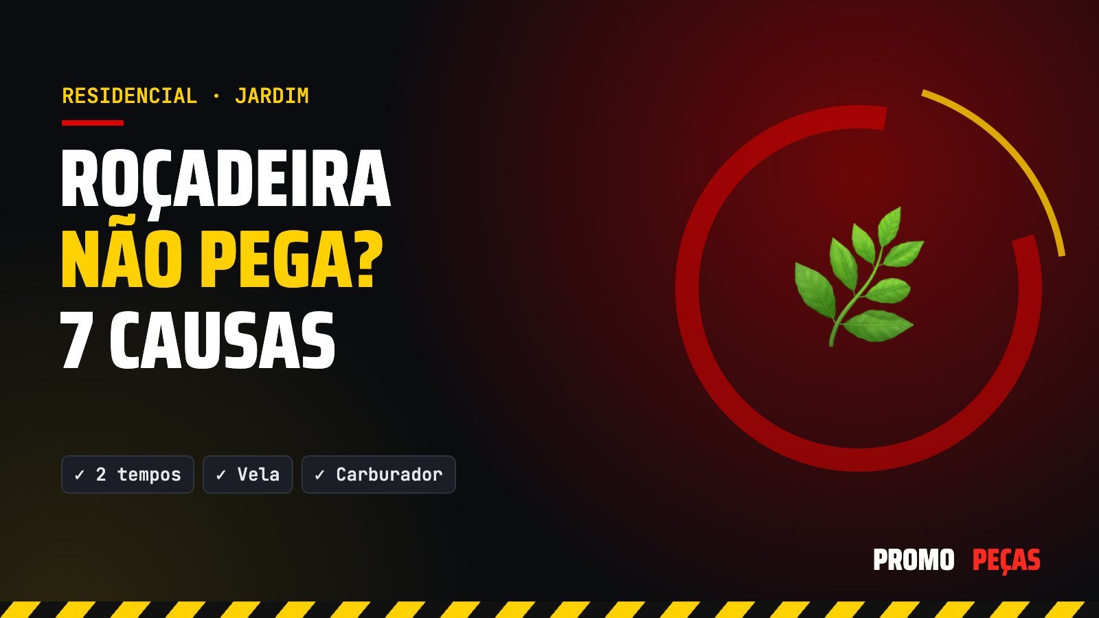 Roçadeira a gasolina não pega: 7 causas e como resolver em casa