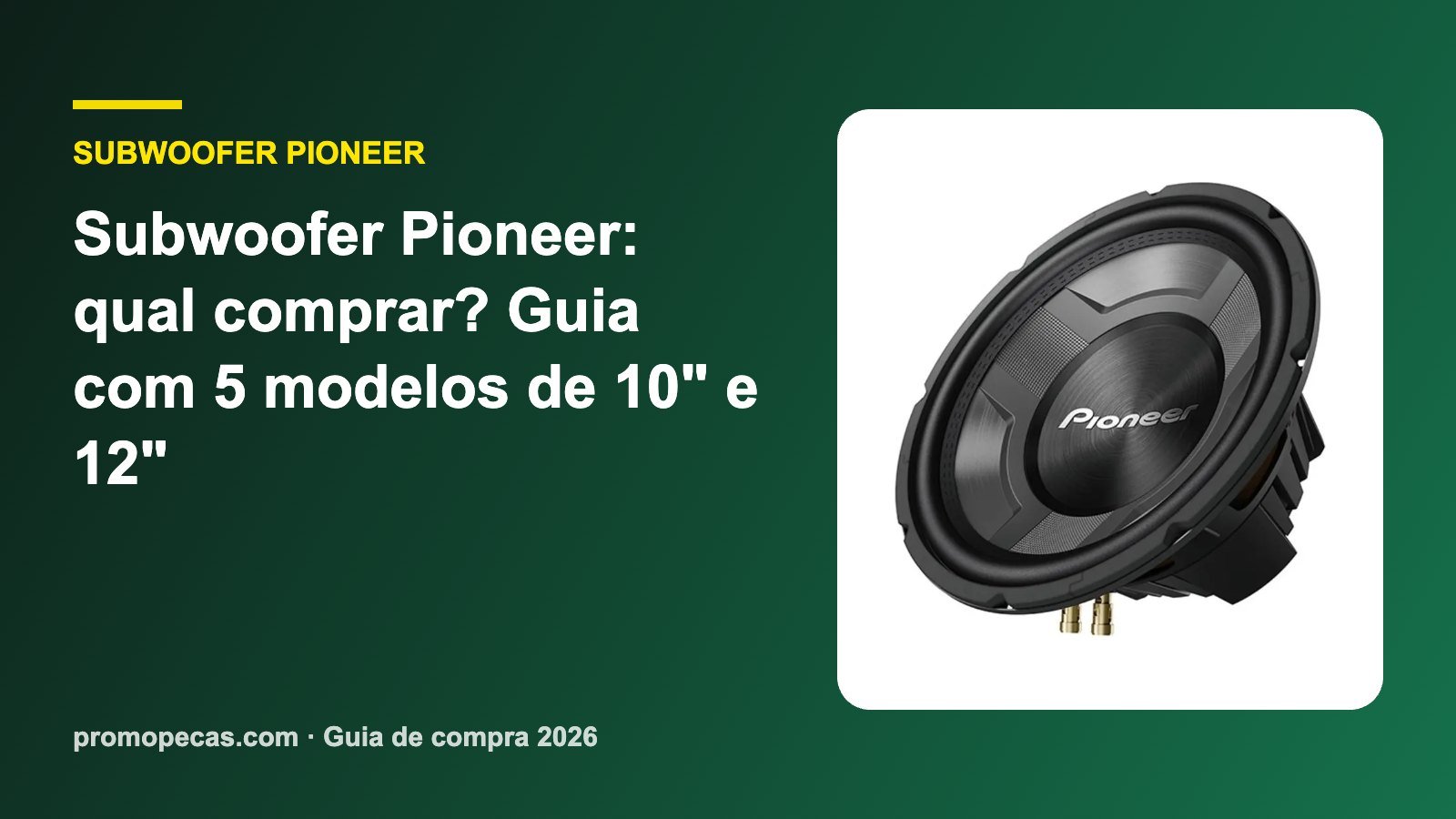 Subwoofer Pioneer: qual comprar? Guia com 5 modelos de 10" e 12"